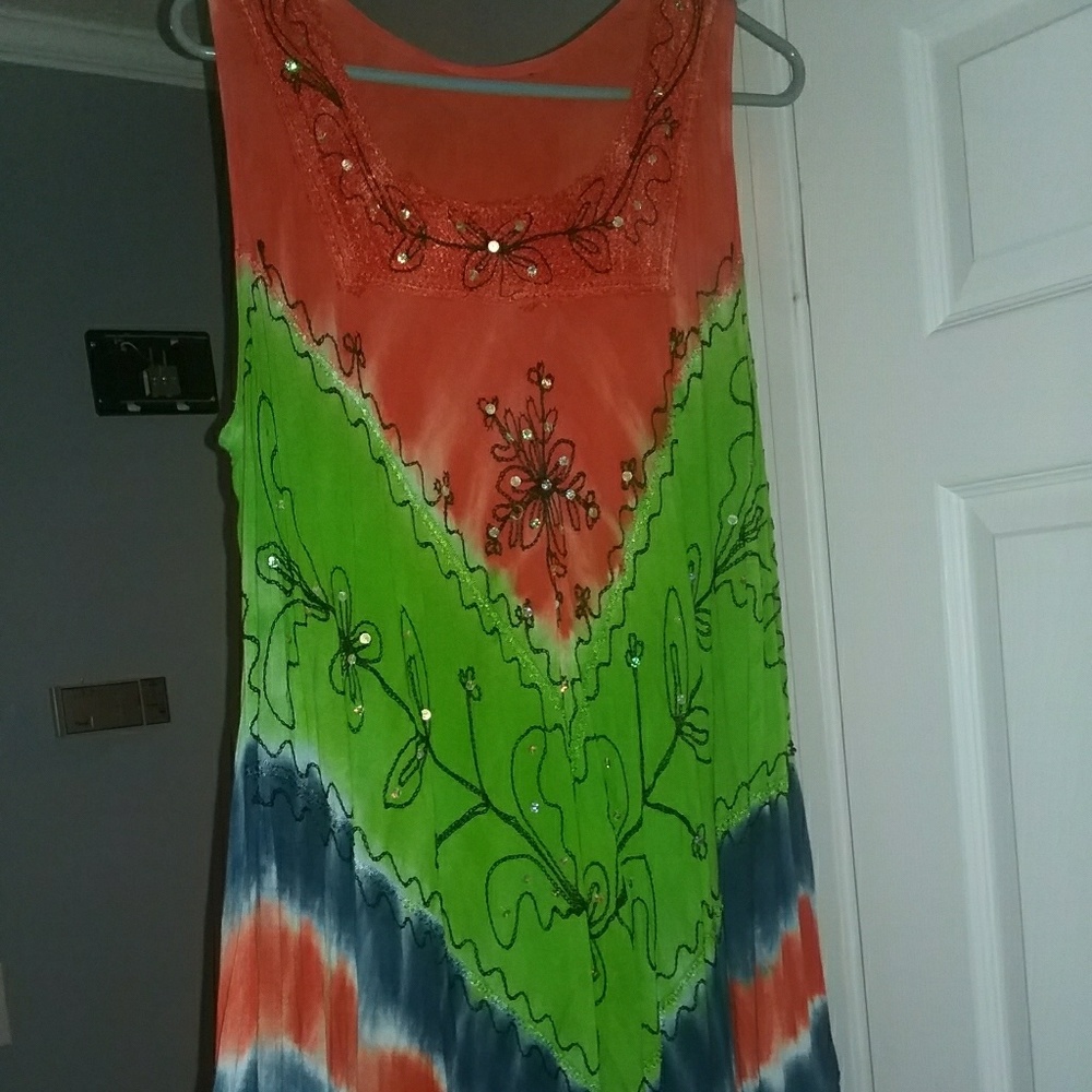 Colorful  and cool dress or swimsuit cover